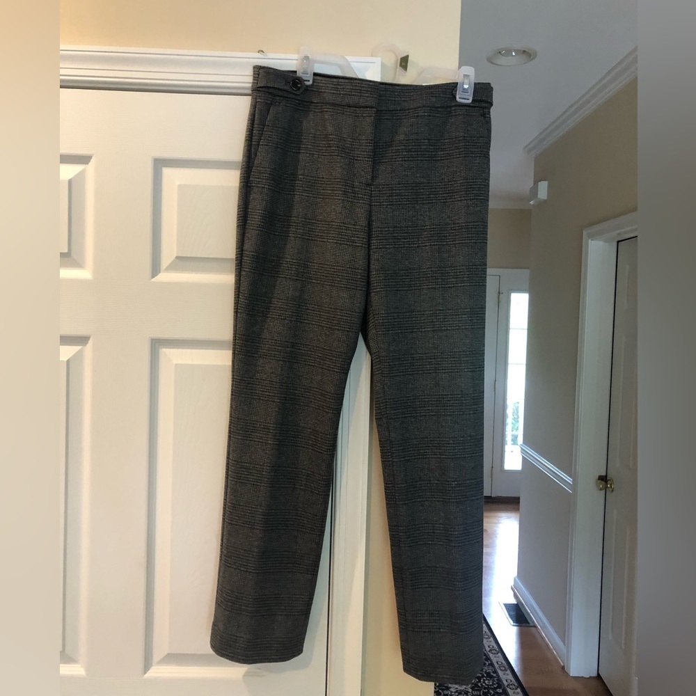 Nwt Ann Taylor plaid mid rise the straight pants size 10P